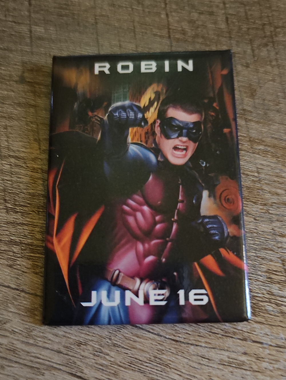 VTG 1997 Batman & Robin Movie Promo Pinback - Chris O'Donnell Robin